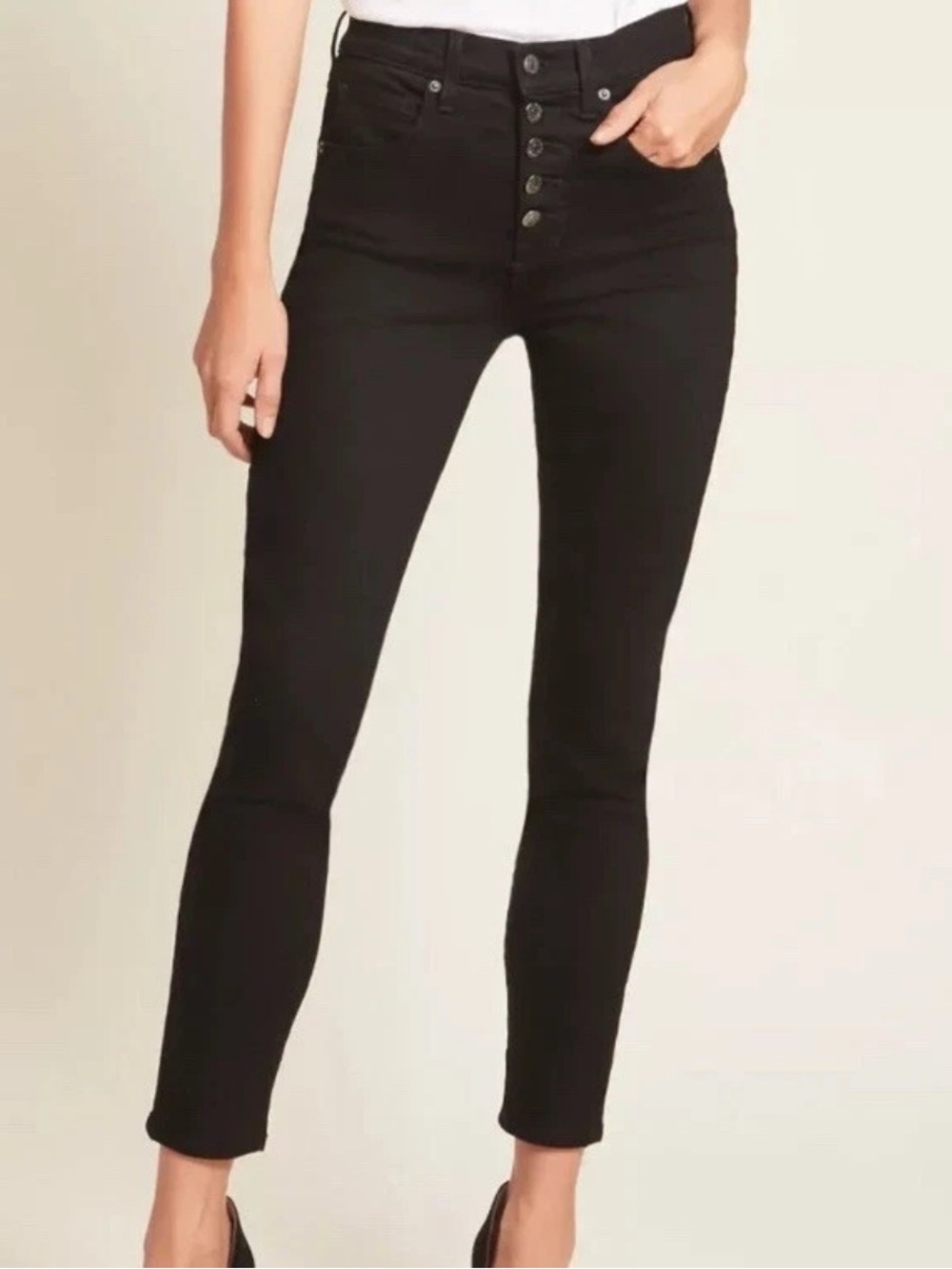 Veronica Beard Debbie High-Rise Skinny Jeans Size 31/12 Onyx MSRP $248